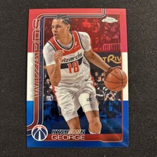 2025-26 Topps Chrome - Kyshawn George #237 (Red White & Blue Refractor) Wizards