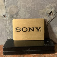 Vintage Sony Logo Magnetic Credit Card Size Phone Address Book Compact Portable