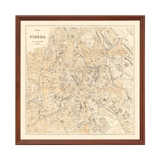 Old Map of Vienna 1923 - Vintage Austria Art Wall Decor Prin