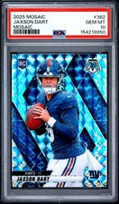 2025 Panini Mosaic Jaxson Dart RC Mosaic Prizm Giants Rookie #362 PSA 10