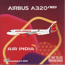 PHX11907 1:400 Phoenix Model Air India Airbus A320neo Reg #VT-RTN