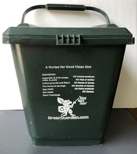Green Guardian 2 Gal Kitchen Compost Bin - Countertop Food Scrap Collector w/Lid