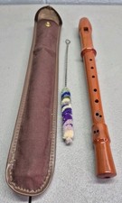 Vintage LeOma Recorder Wood 2 Piece Made In Germany Rare Mint Condition