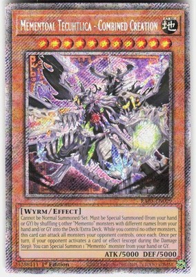 Mementoal Tecuhtlica - Combined Creation Platinum Secret Rare RA05-EN029 Yugioh