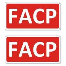 2 Pack FACP Sign, Fire Alarm Control Panel, 12 x 6 Inches FACP Signs for Door...