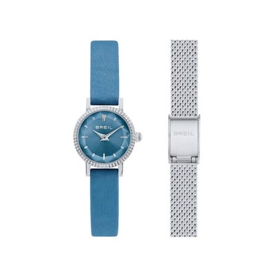 Breil Darling TW2189 Watch Damen Stahl Leder Blau 18mm Mini Blau