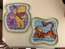 Vintage Disney Winnie the Pooh Piglet Tigger Eeyore Melamine Zak Designs Plates