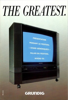 1988   GRUNDIG TV   FRENCH PRINT AD   80s France BA.12