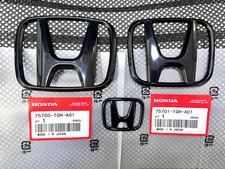 3pcs Fit For 16-2021 Honda Civic 10th Gen Black Front Griile Emblem Rear Badge 3pcs Fit For 16-2021 Honda Civic 10th Gen Black Front Griile Emblem Rear Badge