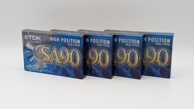 4 Leerkassetten TDK SA 90 Type II neu Sealed OVP 