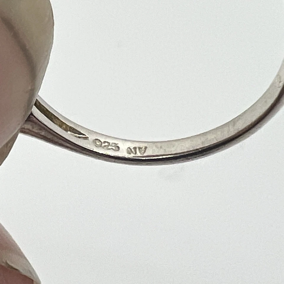 Anillo Avon 2004 plata esterlina amatista y perlas de agua dulce talla 8,25 Foto 4 de 4