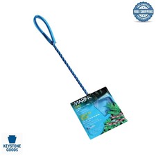 Blue Fine Nylon Aquarium Fish Net with 10-inch Handle