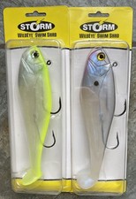 2 Storm WildEye Swim Shad Swimbait 9” Fishing Lure Pearl Chartreuse Silver S50