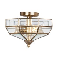 Deckenleuchte Hesu Antik Messing Ø32Cm 2Xe27 Jugendstil Design Lampe Wohnzimmer