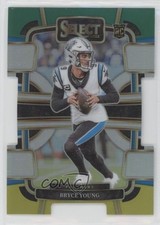 2023 Panini Select Concourse Green & Yellow Prizm Die-Cut Bryce Young #14 1d0h
