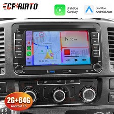 Apple Carplay Android 15 Autoradio GPS Für VW T5 Transporter Multivan Caravelle