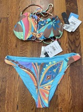 O  Neill Women  s S/M Nina Abstract Bikini Swimsuit Ventura Top Rockley Bottom