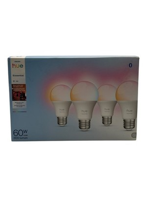 Philips Hue Essential A19 E26 - Smart Bulb Color 4 Pack