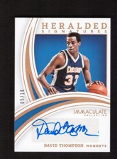 2021-22 Panini Immaculate David Thompson Heralded Signatures Gold Auto 05/10