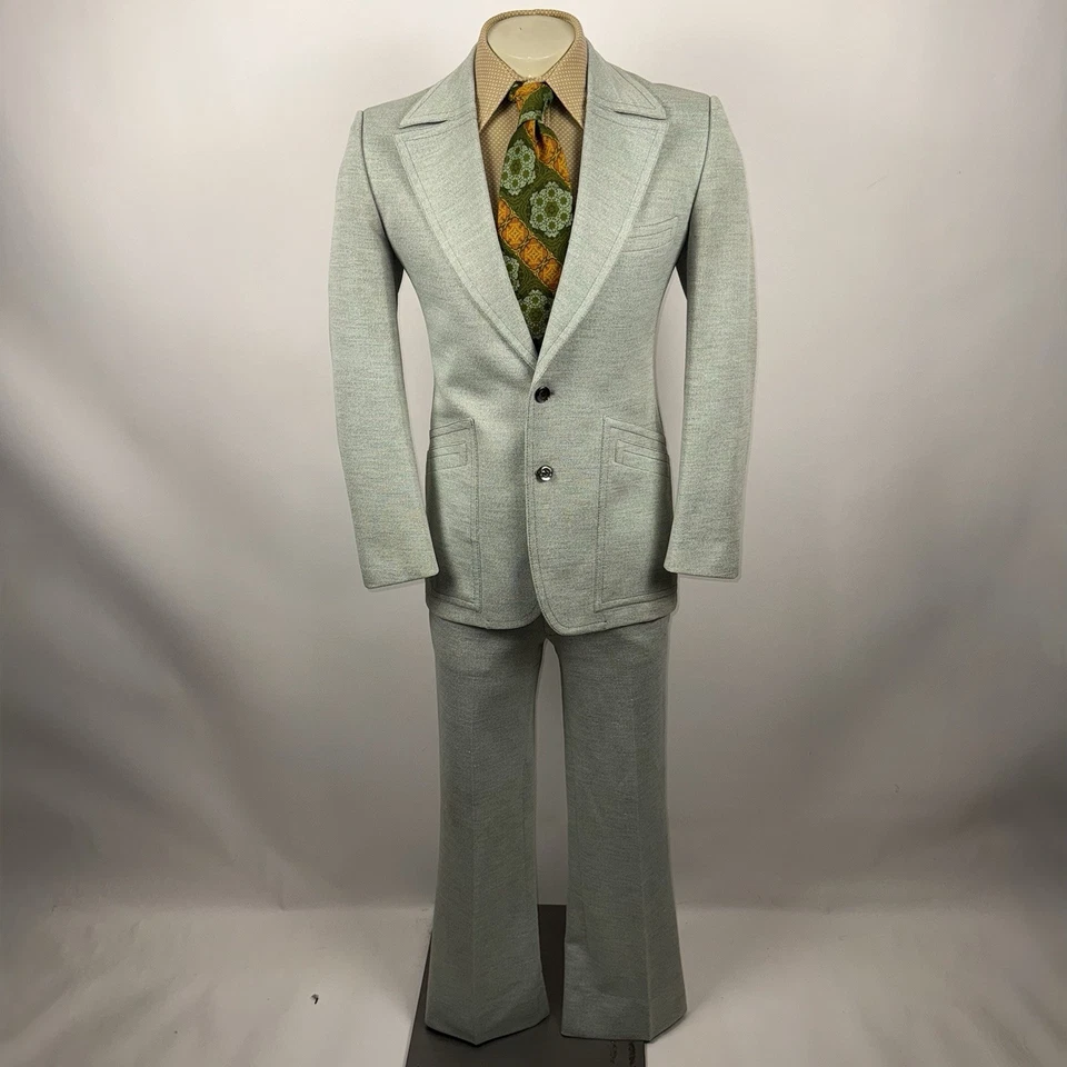 Traje de ocio Sears para hombre 40 chaqueta 32 31 pantalones de colección años 60 70 discoteca MCM poliéster Foto 2 de 4