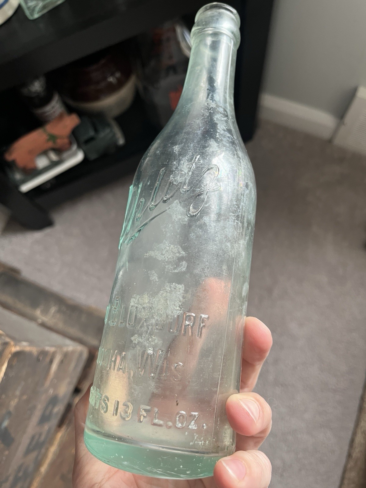 Vintage Schlitz Beer Bottle Otto Bloxdorf Kenosha Wi Wis Wisconsin