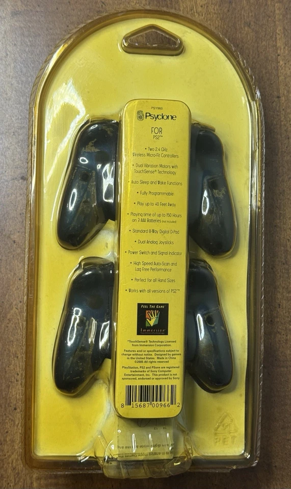 Psyclone Wireless 2 Pack Blue Controllers For PlayStation 2 PS2 Model PSY960 - Image 4 of 4