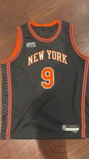 Youth Nike New York Knicks Barrett #9 City Edition NBA Jersey Black Kids Large