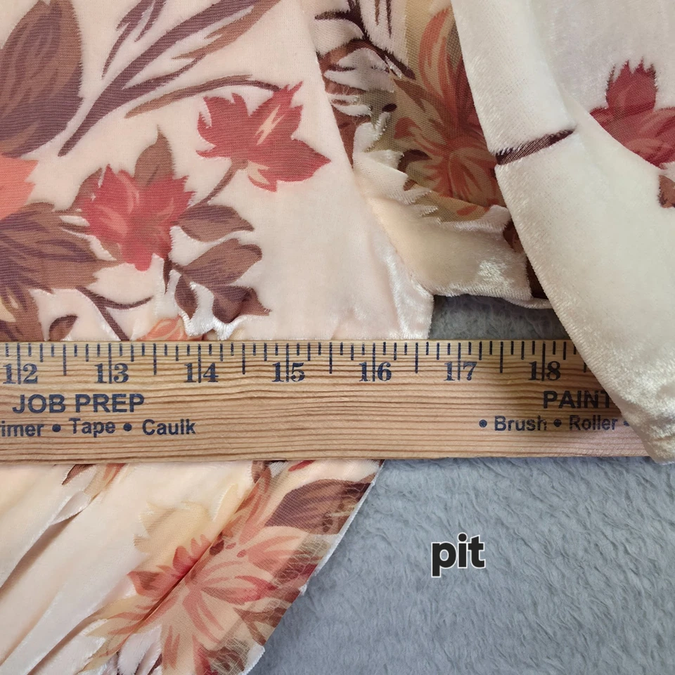 Maxi Vestido para Mujer Baltic Born S Beige Floral Terciopelo Aplastado Burnout Invitada de Boda Foto 4 de 4