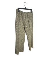 Vintage Women Patterned Pants Green