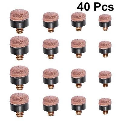 40 Pcs Pool Accessories Snooker Billiard Cues Repair Ferrules Head