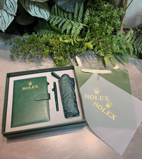Rolex Luxury Green Gift Set Notebook Ballpoint Pen Folding Umbrella