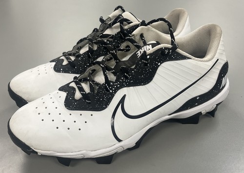 Nike Alpha Huarache 4 KYSTN White Black Baseball Cleats DJ6524-101 Men's Size 9