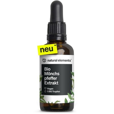natural elements Bio Mönchspfeffer Tropfen   300mg Extrakt Vitex Agnus Castus