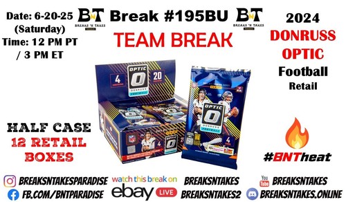 JACKSONVILLE JAGUARS 2024 Panini Donruss Optic Retail 12 BOX Break #195BU