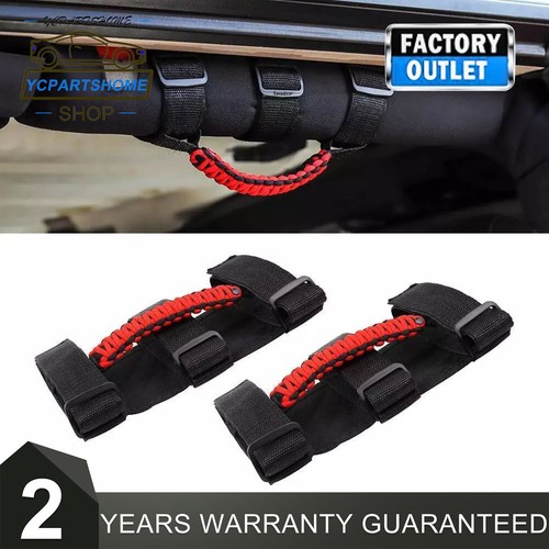 Heavy Duty Nylon Handles 2-Pack Roll Bar Grab Handles For Jeep Wrangler (CJ, YJ, TJ, JK, JL) - Orange & Black Anti-Roll & Sway Bars For Jeep Patriot - Foto 9