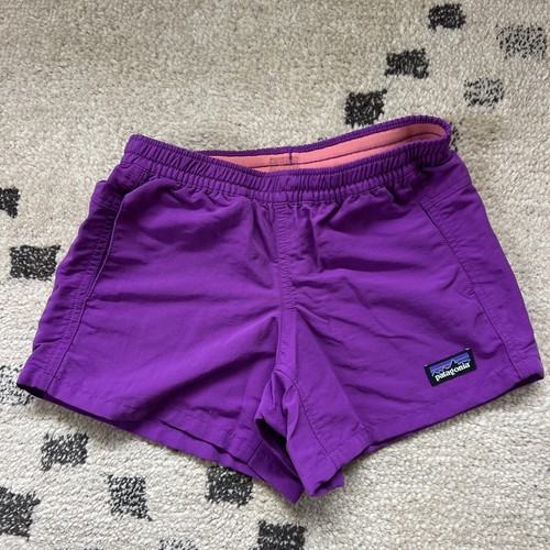 Patagonia Baggies Short Small Youth Kids 6-7 Purple Nylon