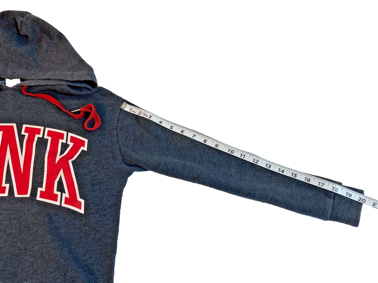 UNDERCOVER Victoria Secret ROSA Felpa con cappuccio donna pullover tagliata taglia XS