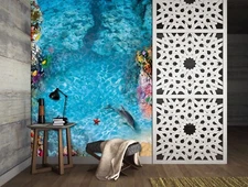 3D Baby Dolphin ZHUA4899 Wallpaper Wall Murals Removable Self-adhesive Ann 24