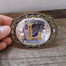 Letters Alphabet Belt Buckle Western Cowboys Belt Buckle Mens Womens Belt Buckle