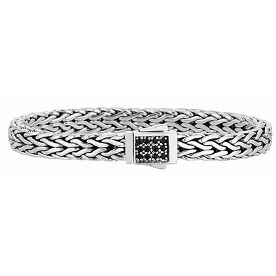 Ein schwarzer Saphir Armband Phillip Gavriel Designer Sterlingsilber 7,5'' oder 8''