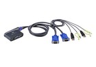 💥Restposten💥 X 12 NEU Aten KVM Switch 2-Port USB VGA CS-62U 1,8m