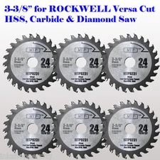  6x 3-3/8-inch Carbide Tip Saw Blade for ROCKWELL VersaCut RK3440K  RK7004 Worx