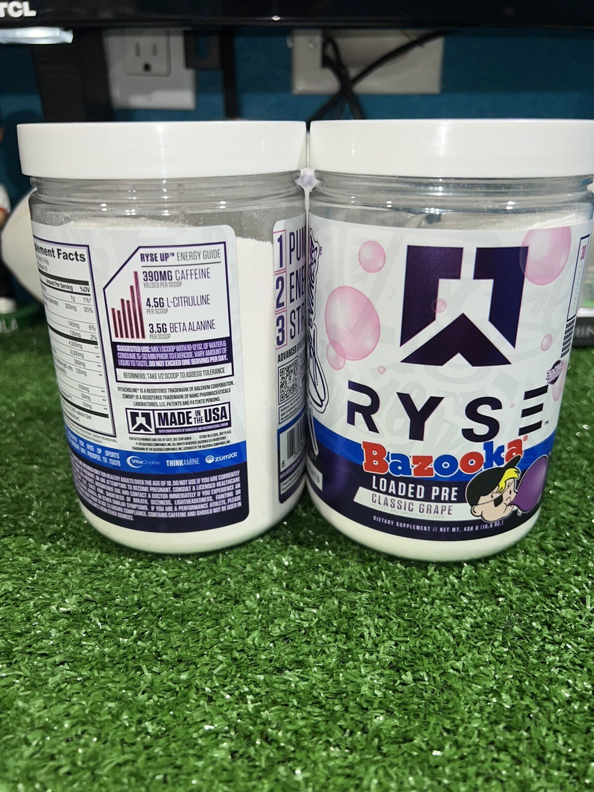 LOT OF 2 Ryse Loaded Pre Workout Powder Supplement 30 Servings (Bazooka
