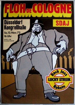 FLOH DE COLOGNE - 1972 - Plakat - SDAJ - In Concert Tour - Poster - Düsseldorf