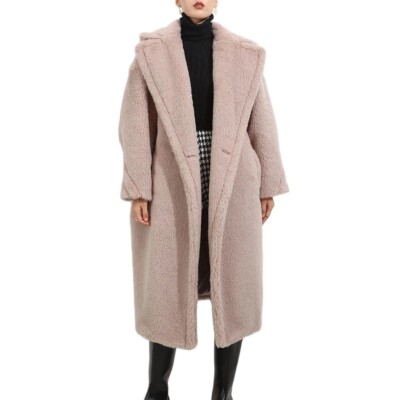 Women Coat Teddy Bear Fur Coat Female Alpaca Coat Women Wool Coat Loose Coats Wi