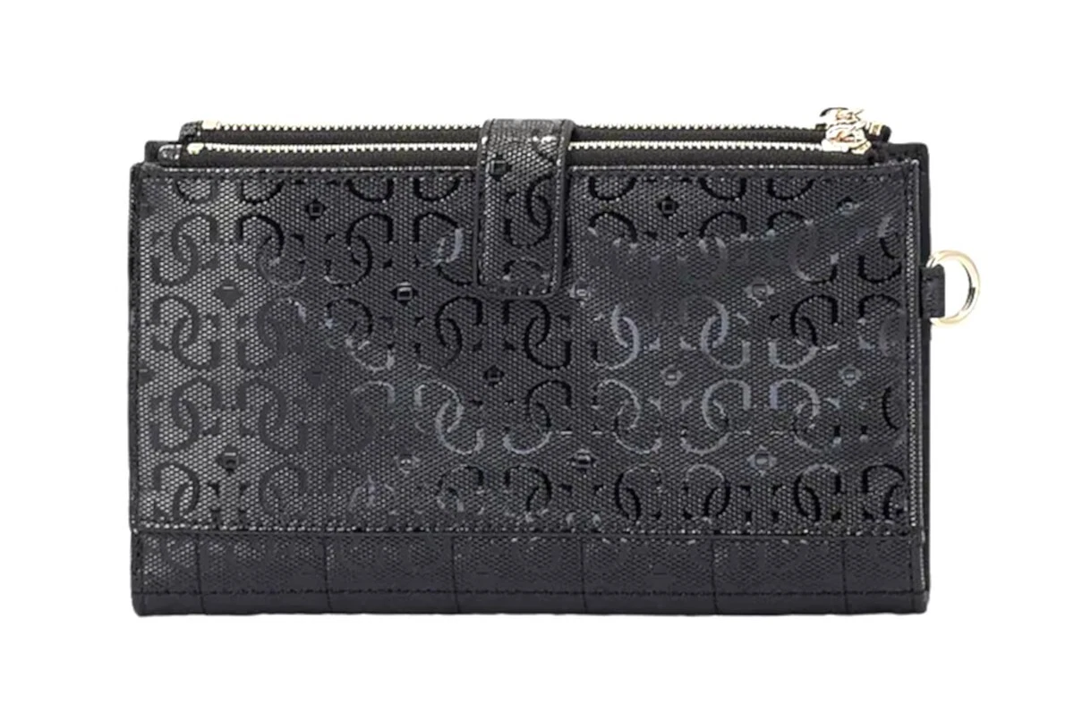 Guess double zip wallet hot sale