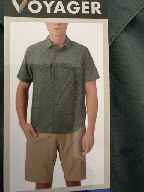 Мужская рубашка на пуговицах с коротким рукавом Voyager