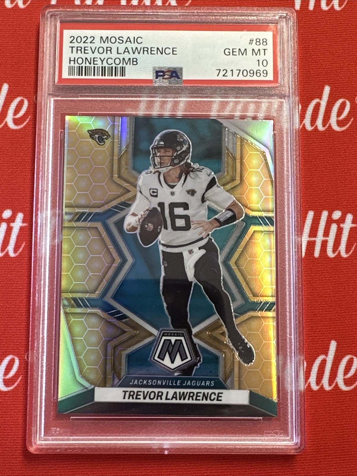 2022 Mosaic Football Trevor Lawrence Honeycomb PSA 10 #88