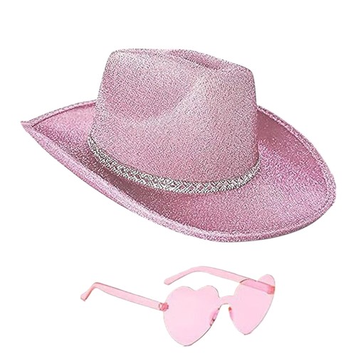 1x Rhinestone Adult Cowboy Hat Summer Hat Western Bachelorette Party Cowgirl Hat - Picture 13 of 15