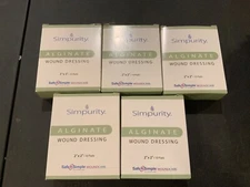 50 (5 Boxes of 10) Safe n Simple SNS50702 Alginate Wound Dressing 2”x2”